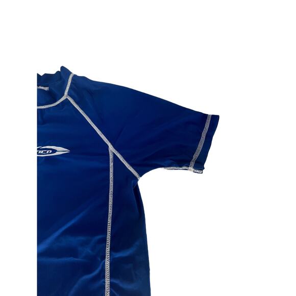 Costa Rica Navy Blue Graphic Short Sleeve Rash Guard Swim Top Men's Size Small - Picture 3 of 5